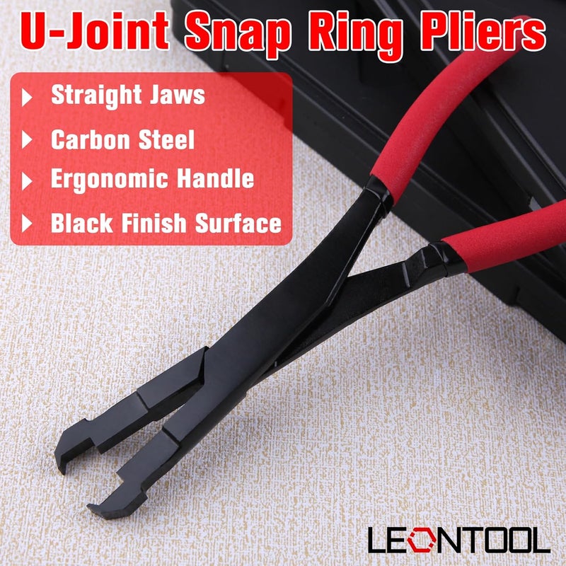 LEONTOOL Straight U-Joint Snap Ring Pliers Push Pin Removal Pliers for Automotive and Medium Duty Trucks, Cars, Equipment, and ATV/UTV, Push Pin Pliers for use with Class 1-5 Vehicles - Image 5